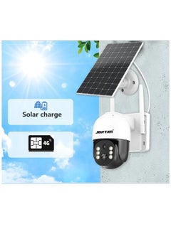 JORTAN JORTAN 6MP 4G Wireless Solar Outdoor Camera, Color Night Vision, IP66 Weatherproof, Motion Detection, Motion Tracking, Two Way Talking, 10800 mAh Big Battery, 8 Watt Solar Panel, 24/7 Recording.  - Image 1