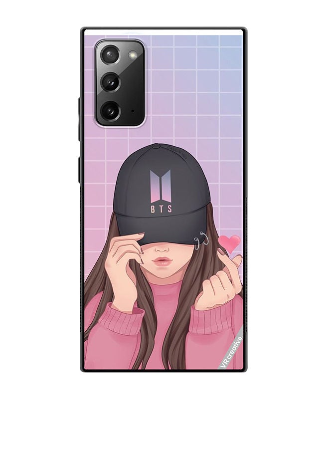 VR CREATIVE Protective Case Cover For Samsung Galaxy Note20 5G Bts Cap Girl Design Multicolour - Image 1