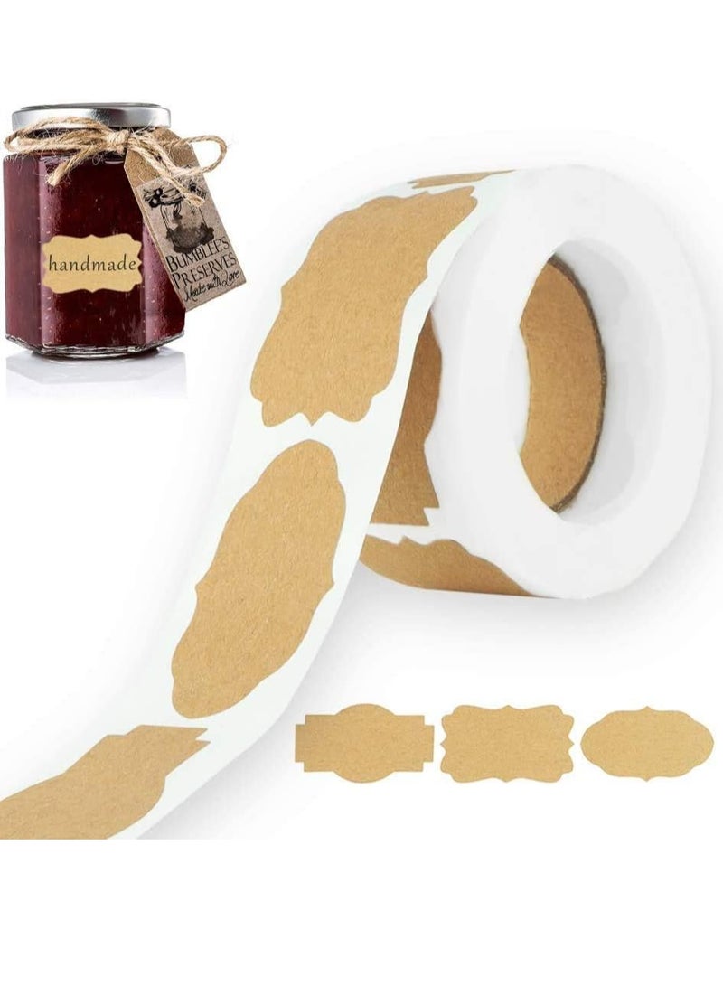 Bukela 300Pcs Brown Kraft Paper Labels Stickers Roll  - Image 1