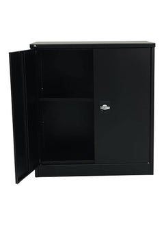 RIGID Steel Curved Low Height Office Cupboard Black 102x91.5x47.5cm  - Image 5