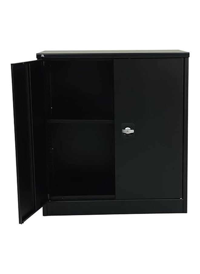 RIGID Steel Curved Low Height Office Cupboard Black 102x91.5x47.5cm  - Image 5