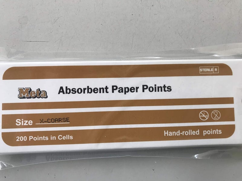 Absorbent Paper Points - #X-Coarse, 200/Cell Pack. Hand Rolled