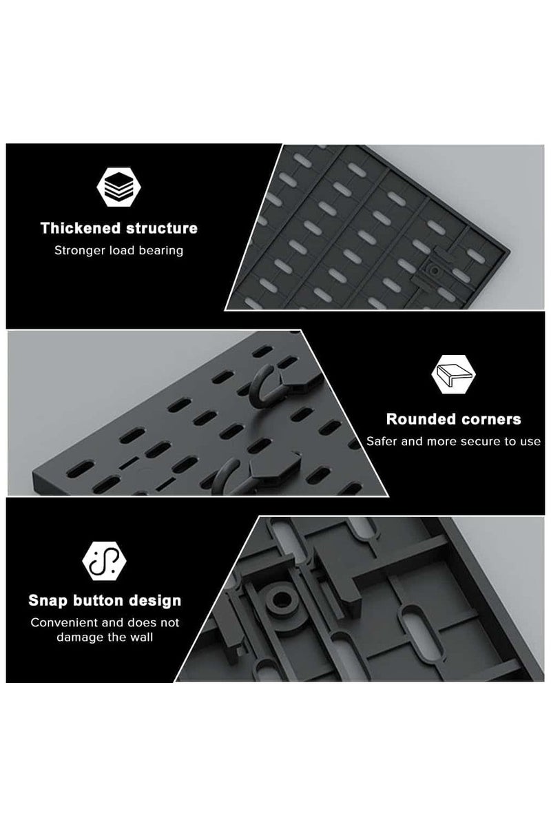 أنمي بيغبوارد مجموعة الجمع ، جدار جبل عرض بيغبوارد لوحة عدة للمنزل المطبخ غرفة المعيشة غرفة الألعاب ، غرفة الحرفية ، مكان العمل ، أسود - Image 3