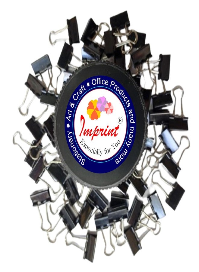 إمبرينت مجموعة مشابك ورق من إمبرينت كامبو في برطمان قابل لإعادة الاستخدام - مقاسات 15 مم و19 مم، مشابك ورق معدنية سوداء اللون بمقابض من الفولاذ المقاوم للصدأ - Image 5