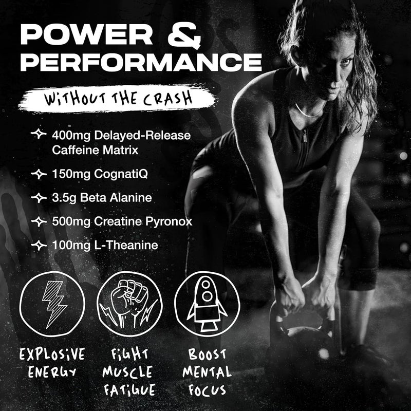 AFTERDARK INHUMAN PreWorkout Powder Enhanced MindMuscle Connection Sustained Energy Potent Nootropic Blend Vegan GlutenFree SoyFree 400mg Caffeine No Crash Watermelon - Image 4