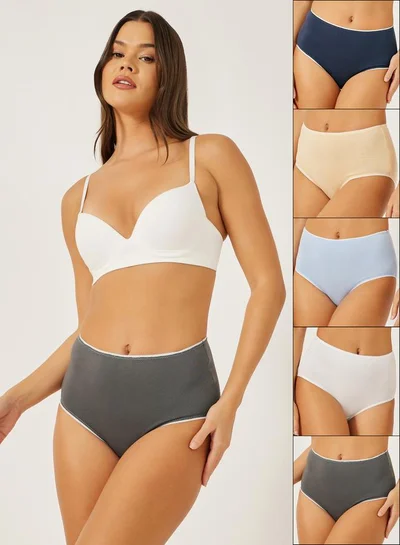 ستايلي طقم قطن كامل 5 قطع سادة