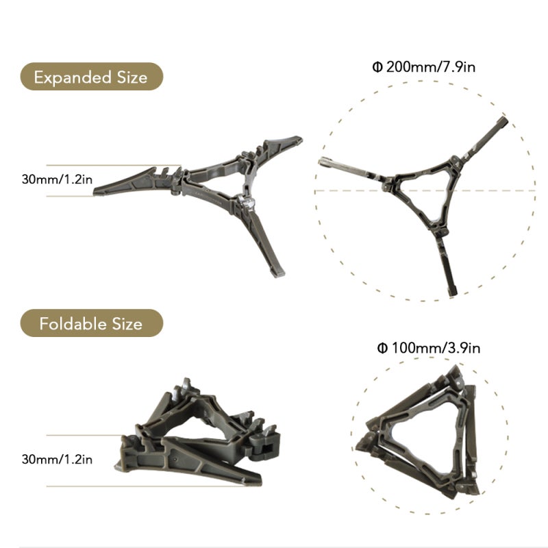 Foldable Stand: Premium Nylon Anti-slip Base - Fits 3 Gas Tank Types Compact Design for Camping Hiking Backpacking Outdoor Cooking - Image 3