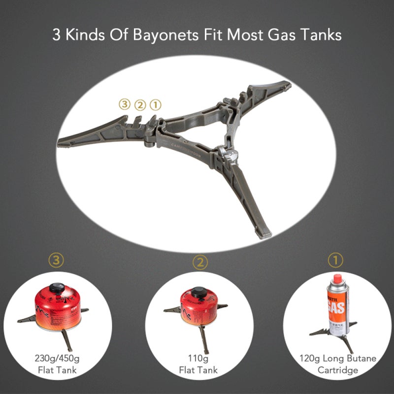 Foldable Stand: Premium Nylon Anti-slip Base - Fits 3 Gas Tank Types Compact Design for Camping Hiking Backpacking Outdoor Cooking - Image 4