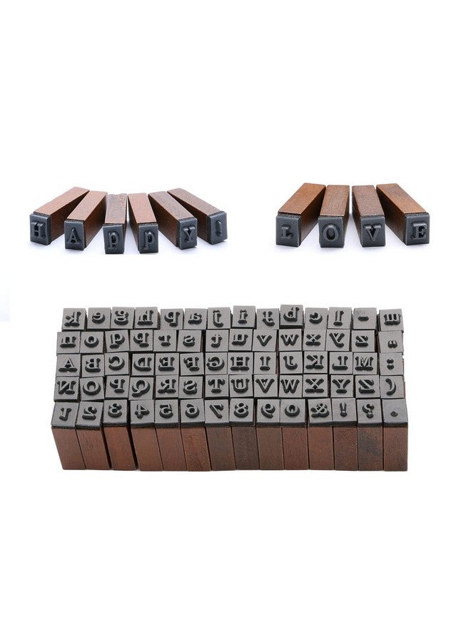Dedoot Rubber Stamp Letters Alphabets Dedoot 70 Pcs Alphabet Mini Stamps For Pottery Vintage Wooden Number And Letter Symbol For Clay Crafts Card Making Kids Painting - Image 4