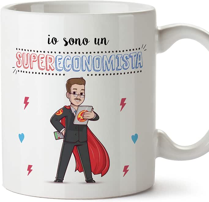 MUGFFINS Economist Mug (Superheroes) - Original Economy Gifts Ideas