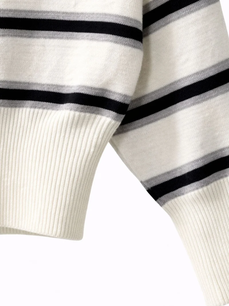 ميكسراي MIXRAY Asymmetric sweater with ribbed hem