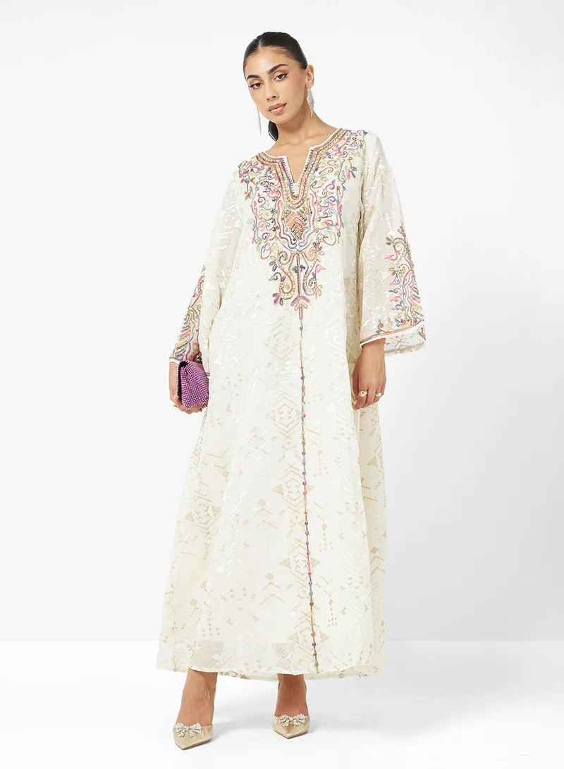 Khizana Embroidered Jalabiya