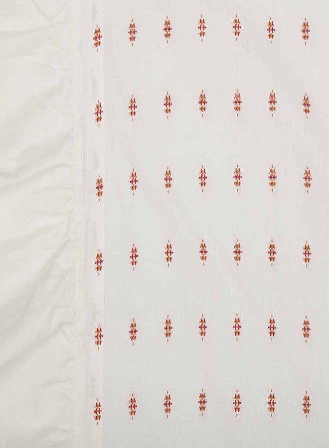 Piper Classics Abigail Ruffled Standard Pillow Case, Set of Two (2), 27" L x 21" W, Plus 5" Ruffle, Soft White Fabric with Red Mini Print, Farmhouse or Cottage Bedding - Image 3