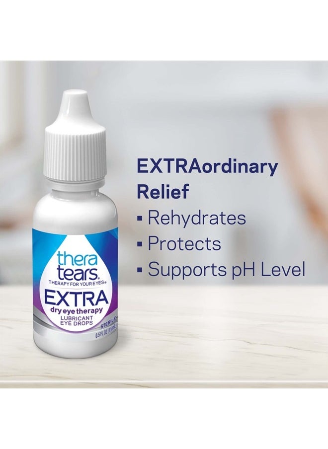 TheraTears - Extra Dry Eye Therapy Lubricating Eye Drops for Dry Eyes, 0.5 fl oz Bottle - Image 1