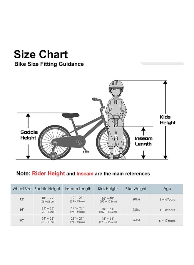 XIANGYU Suitable For Children To Ride a 16 Inch Blue Bicycle With Auxiliary Wheels - Image 4