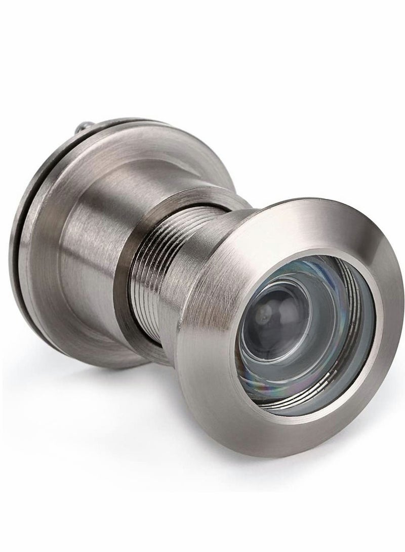 220-Degree Heavy Duty Door Viewer with Privacy Cover for 1-3/8" to 2-1/6" Doors - Antique Silver Finish - Image 1