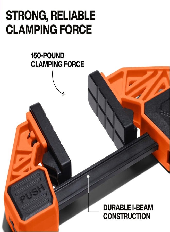 Klein Tools 47552 Speed-Klamp 6-Inch and 12-Inch, Clamp / Spreader 4-Pack, 150-Pound Clamping Force, One-Handed-Operation for Woodworking and Metal Projects - Image 4