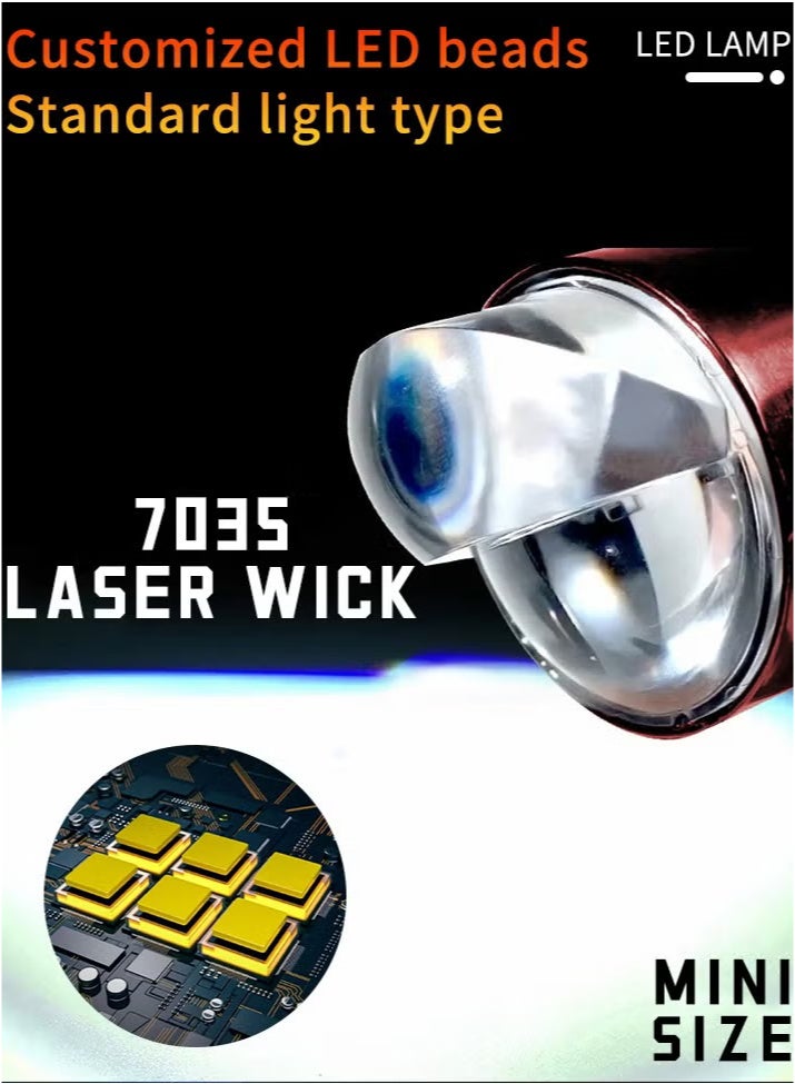 A5 high-power 50W dual light H4 small lens integrated high and low distance ultra bright motorcycle light directly inserted into car LED headlights - Image 2