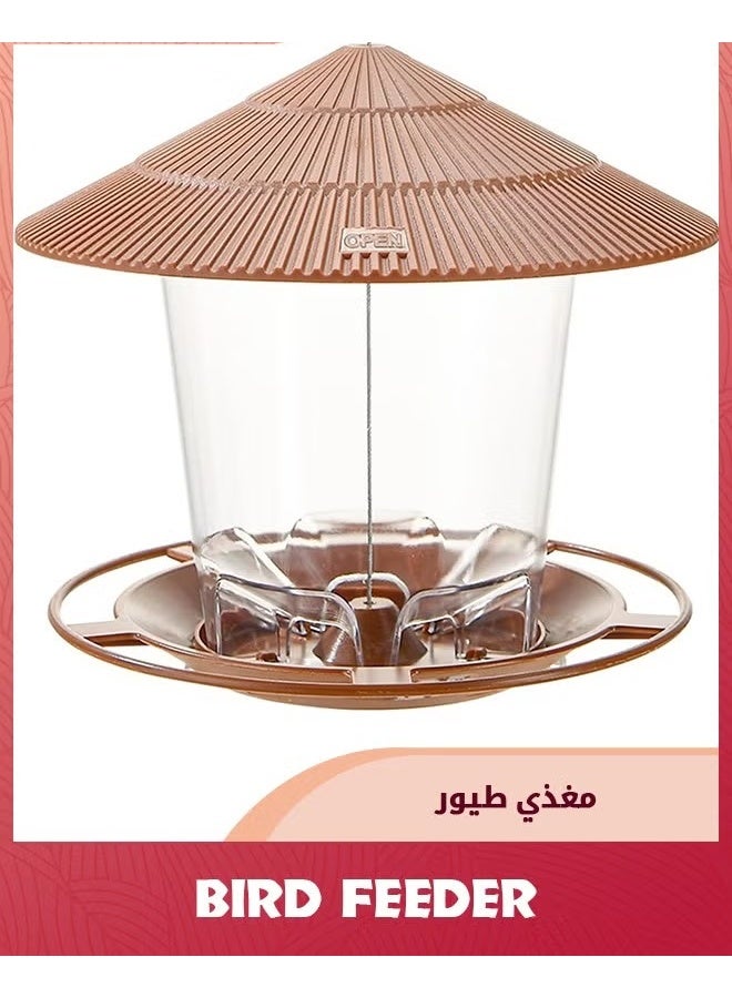 المعلق تغذية الطيور,خارج معلقة تغذية الطيور في الهواء الطلق السنجاب دليل,أنبوب تغذية الطيور في الهواء الطلق المعلقة,البني - Image 2