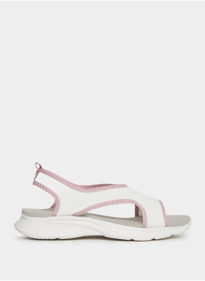 Styli Knitted Strap Slingback Comfort Sandals  - Image 1