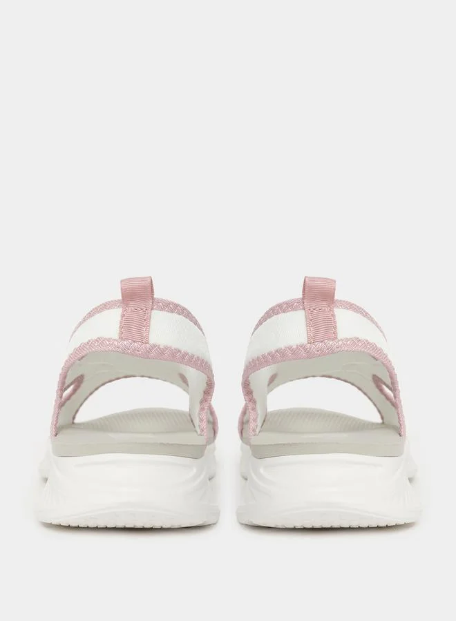 Styli Knitted Strap Slingback Comfort Sandals