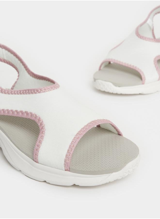 Styli Knitted Strap Slingback Comfort Sandals  - Image 3