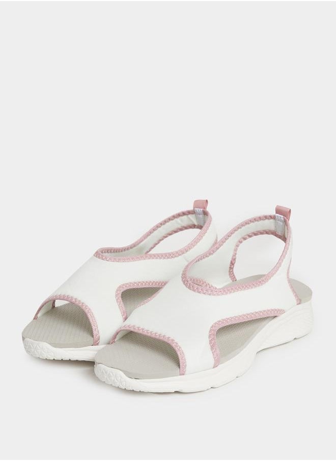 Styli Knitted Strap Slingback Comfort Sandals  - Image 2