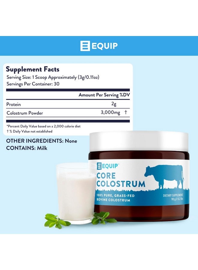 Equip Foods Core Colostrum | Grass Fed Colostrum Powder 3,000mg | Gut Health, Immunity, Recovery | Lactoferrin Supplements | Keto Friendly Colostrum Supplement | 30 Servings, Unflavored - Image 5