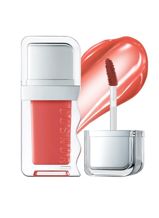COSNORI Flow Wave Lip Tint Vegan Glassy Lip Gloss Lightweight & Longlasting Plantderived Oil Moisturizer (08 Bebe)  - Image 1