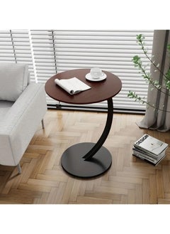 DubaiGallery Round Coffee Table Sturdy Narrow Sofa Side Table End Tables for Living Room Bedroom  - Image 2