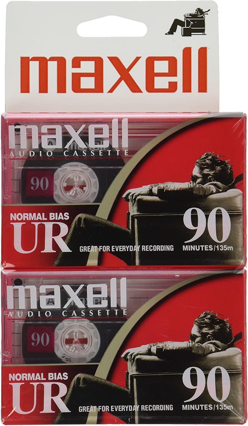 Maxell Maxell – 108527, Blank Audio Recording Cassette Tapes - Protective Cases, Low Noise & 90 Min Total Length (45 Min Per Side) - Ideal for Music, Voice Recordings & Portable Use - One Color, One Size - Image 1