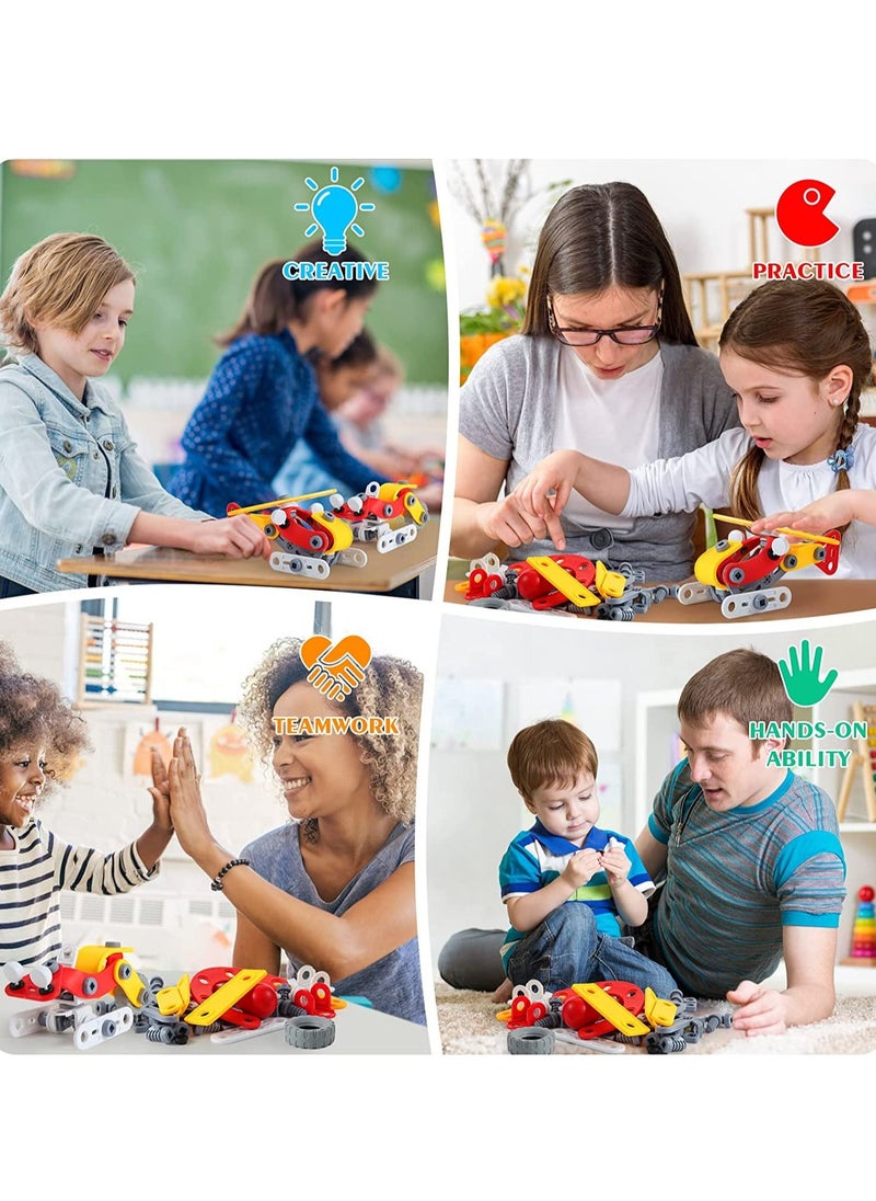 Construction Building Toys for Kids Age 3-12-year-old,57pcs, 2 Models Demountable and Assembled Engineering Vehicle Educational Toy Set Suitable Boys Girls  - Image 5