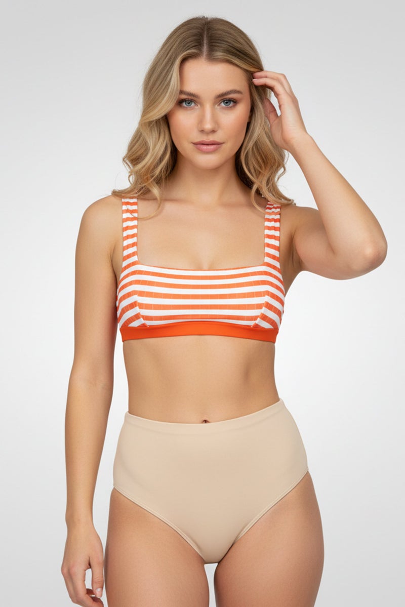 Billabong Women One Piece Stripe Non Padded Swimwear, Multicolor - Image 1