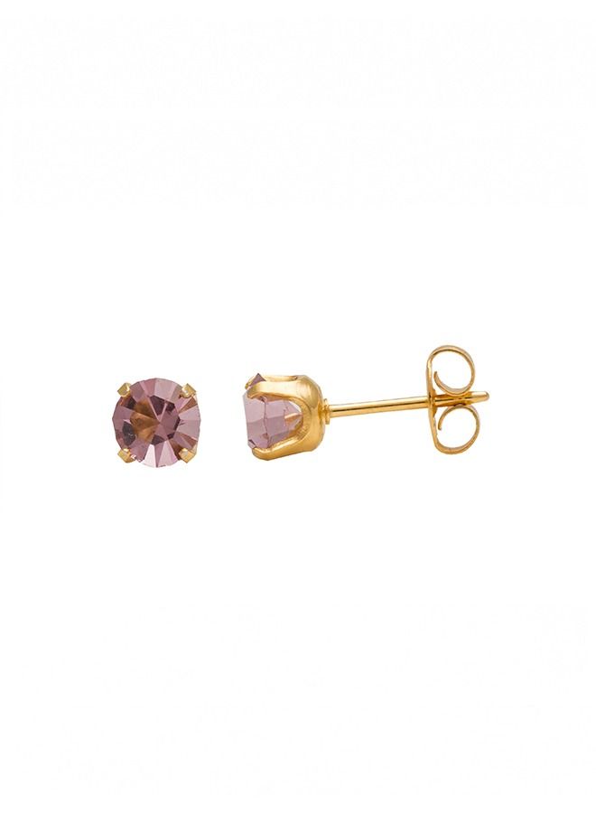 Studex 5MM June Alexandrite 24K Pure Gold Plated Ear Studs - Image 3