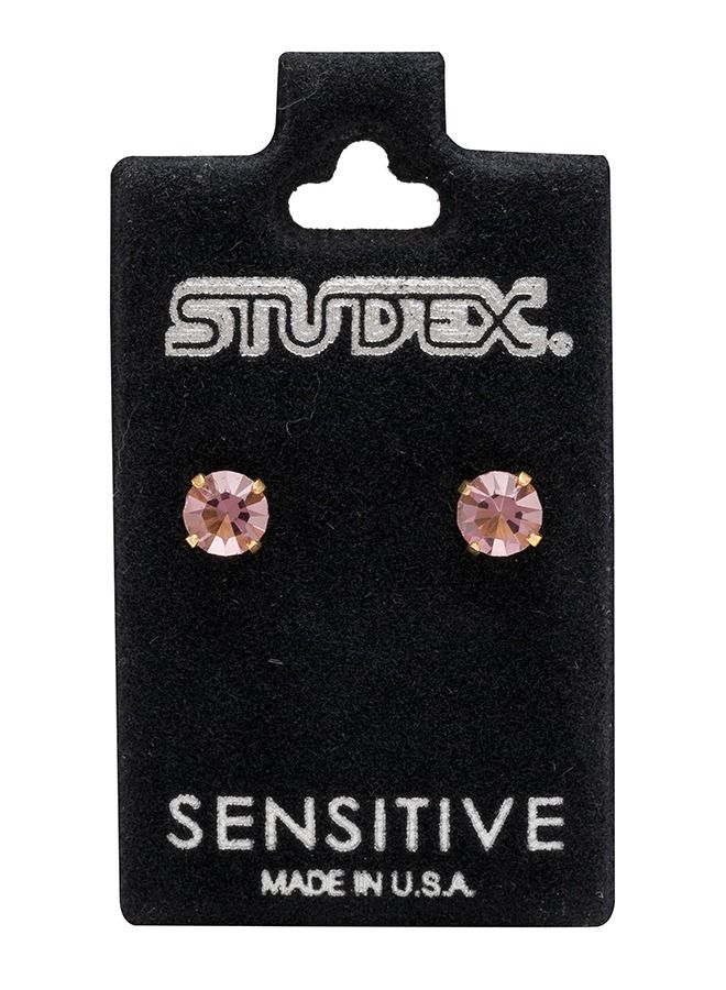 Studex 5MM June Alexandrite 24K Pure Gold Plated Ear Studs - Image 5