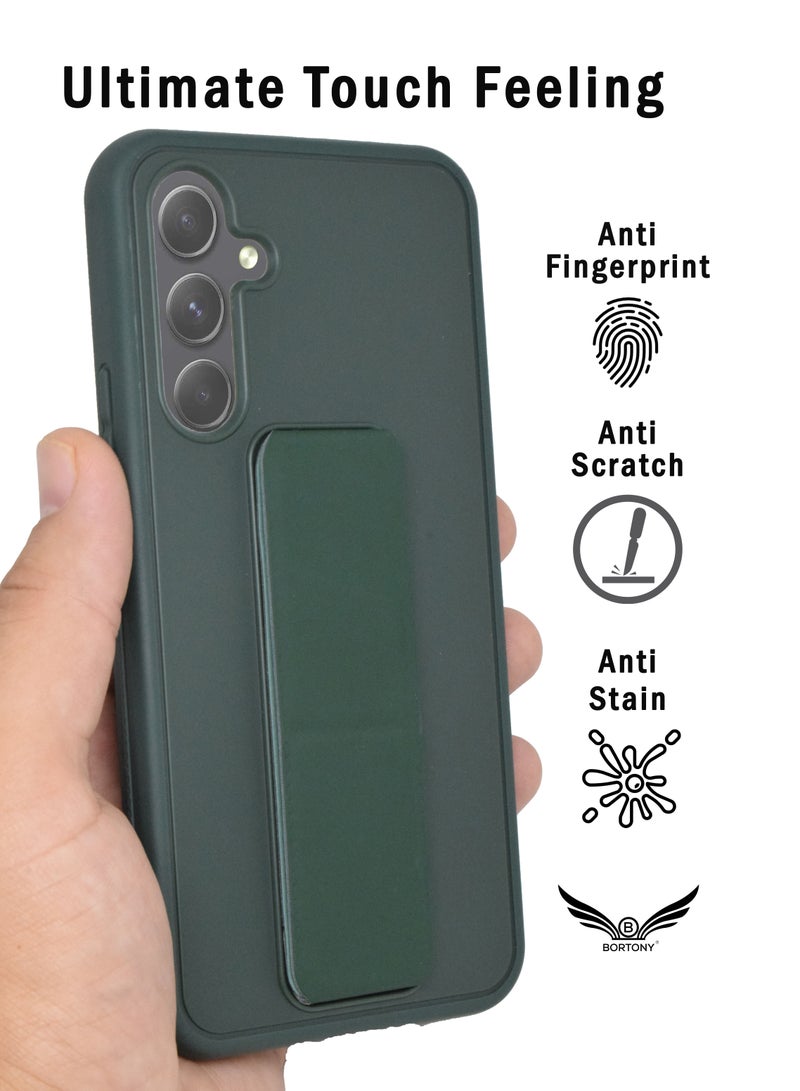 BORTONY Samsung A34 5G Case with Magnetic Car Mount Kickstand Holder Premium Silicone Vertical and Horizontal Hand Strap Grip Cover for Samsung Galaxy A34 5G - Image 5