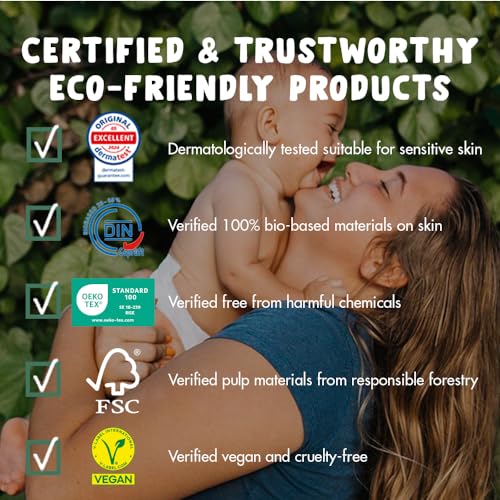 Naty Eco by Naty Baby Diapers - Plant-Based Eco-Friendly Diapers, Great for Baby Sensitive Skin and Helps Prevent Leaking (Size 1, 100 Count) - Image 4