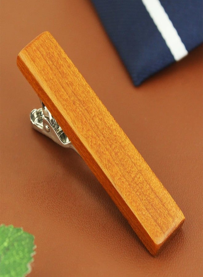 Peluche Natural Cheery Wood Tie Pin for Men - Image 2