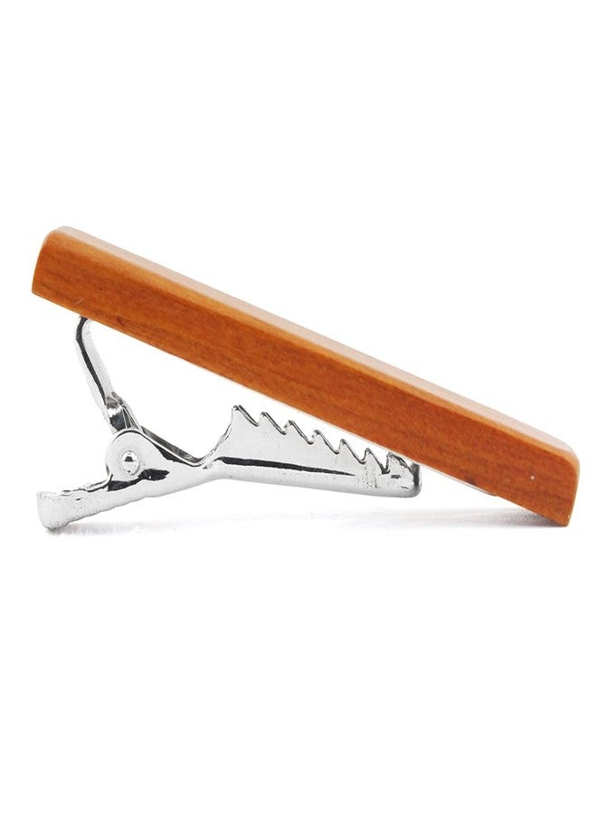 Peluche Natural Cheery Wood Tie Pin for Men - Image 3