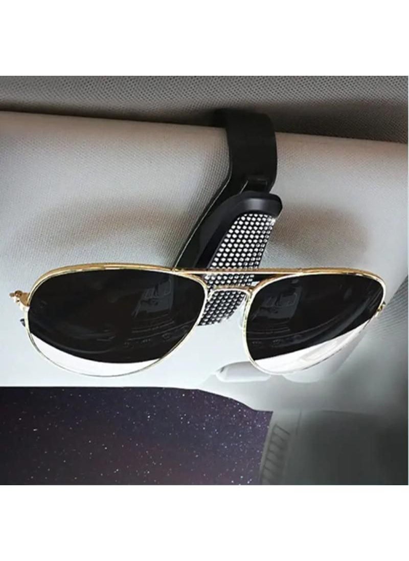 Generic - Black Car Sun Visor Multi-function Glasses Clip - Image 1