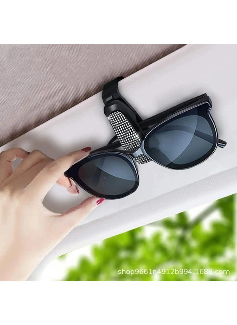 Generic - Black Car Sun Visor Multi-function Glasses Clip - Image 1
