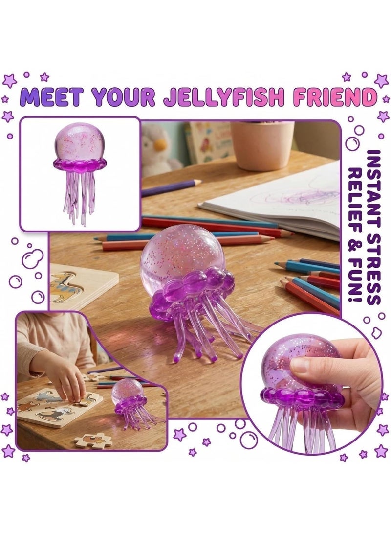 Whimsy Jellyfish Squeeze Toys, Relieve Stress, Slow Rise Squishy, Ultra Moldable Stress Relief Sensory Toy for Adults /kids - Image 3