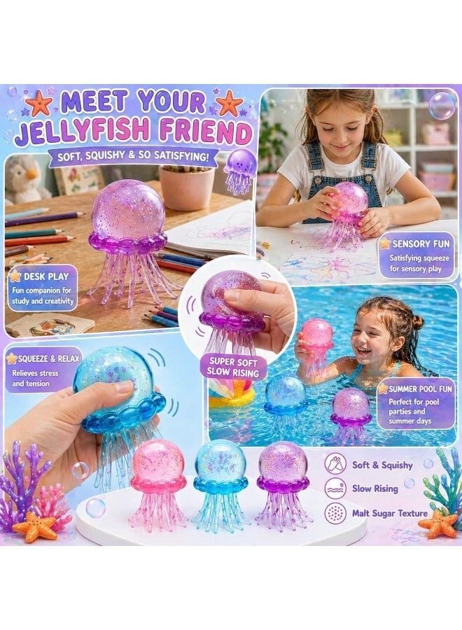 Whimsy Jellyfish Squeeze Toys, Relieve Stress, Slow Rise Squishy, Ultra Moldable Stress Relief Sensory Toy for Adults /kids - Image 5