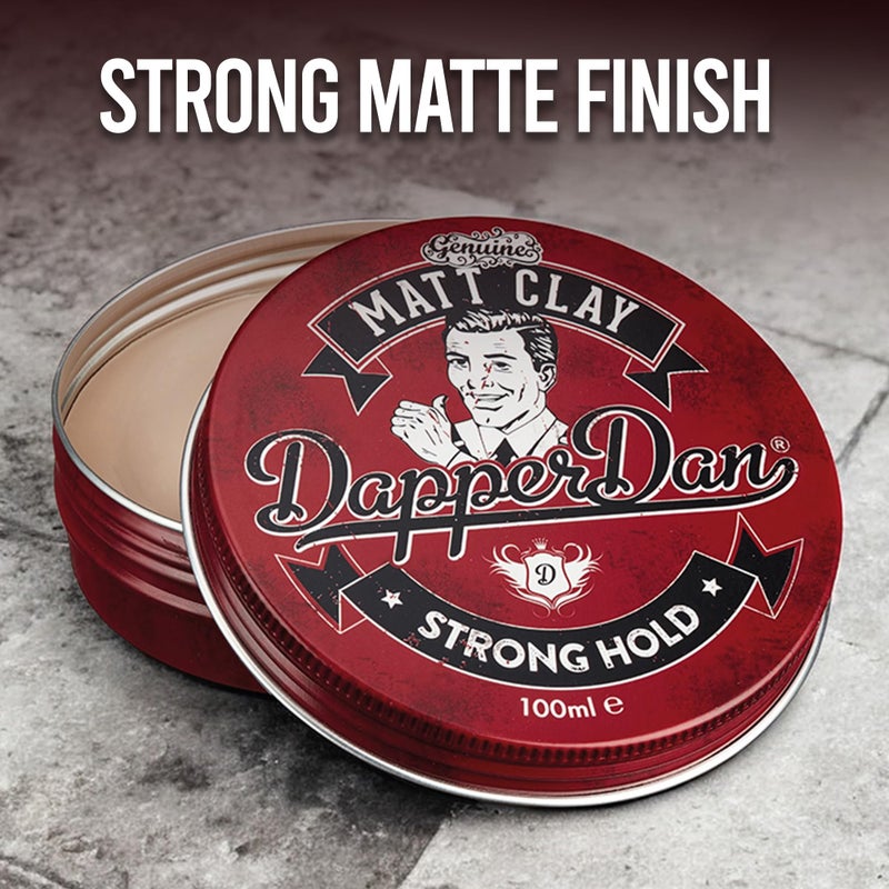 Dapper Dan Strong Hold Matte Clay, 100ml - Smoked Saffron & Leather Fragranced Hair Styling Clay for Men - Image 5