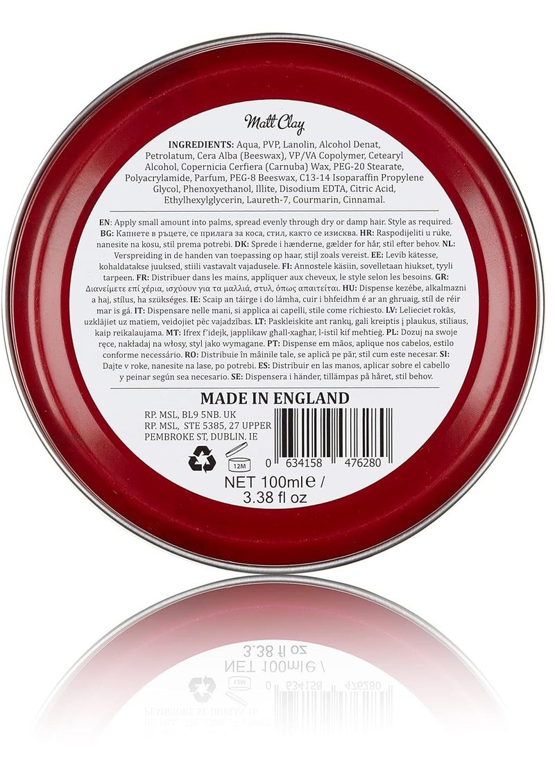 Dapper Dan Dapper Dan Strong Hold Matte Clay, 100ml - Smoked Saffron & Leather Fragranced Hair Styling Clay for Men  - Image 2