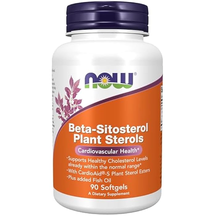 now Supplements, Beta-Sitosterol Plant Sterols with CardioAid®-S Plant Sterol Esters and Added Fish Oil, 90 Softgels - Image 1