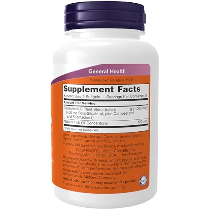 now Supplements, Beta-Sitosterol Plant Sterols with CardioAid®-S Plant Sterol Esters and Added Fish Oil, 90 Softgels - Image 2