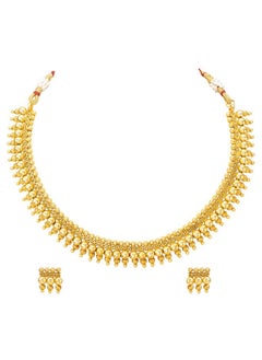 PEORA Peora Gold Plated Elegant Indian Traditional Choker Necklace with Earring Jewellery Set for Women Girls  - Image 1
