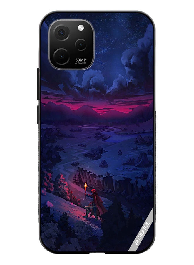 VR CREATIVE Protective Case Cover For Huawei Nova Y61 Person Walking On Mountain Design Multicolour - Image 1