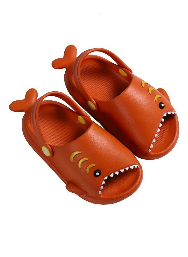 ZCM-HAPPY Cute Shark Kids Slippers Non-Slip Flat Sandals Suitable for Outdoor or Indoor Soft and Comfortable Sandals and Slippers 